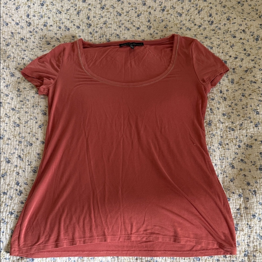 White House Black Market Rust Short Sleeve Tee